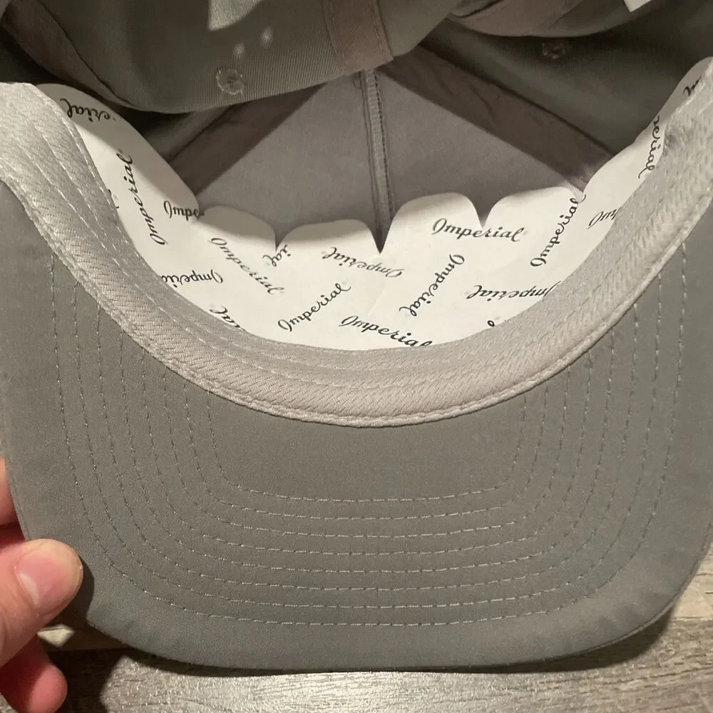 Imperial True Fit Performance Rope Hat Grey Blue Hill Country Club NWOT